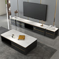 Accessible luxury slate tv cabinet coffee table combination classy luxury small apartment tempered glass new arrival tv cabinet floor cabinet