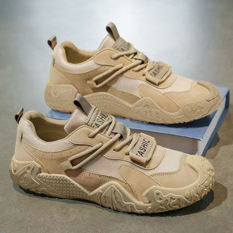 Men's safety shoes - summer mesh breathable construction work shoes - anti-slip, wear-resistant, athletic, casual, outdoor hiking trendy shoes