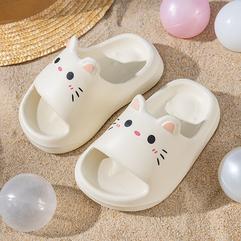 Eva kids' slippers - summer indoor/outdoor anti-slip soft sole slides for boys and girls - cute cartoon designs for toddlers and big kids