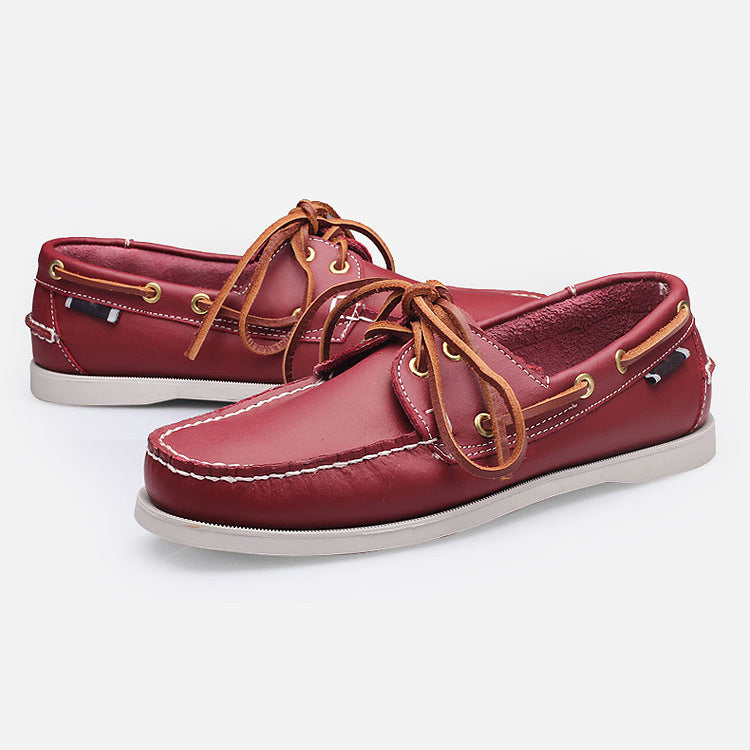Casual leather shoes for men - export quality, hand-stitched, versatile cowhide dress shoes, boat shoes, low-cut business casual driving shoes