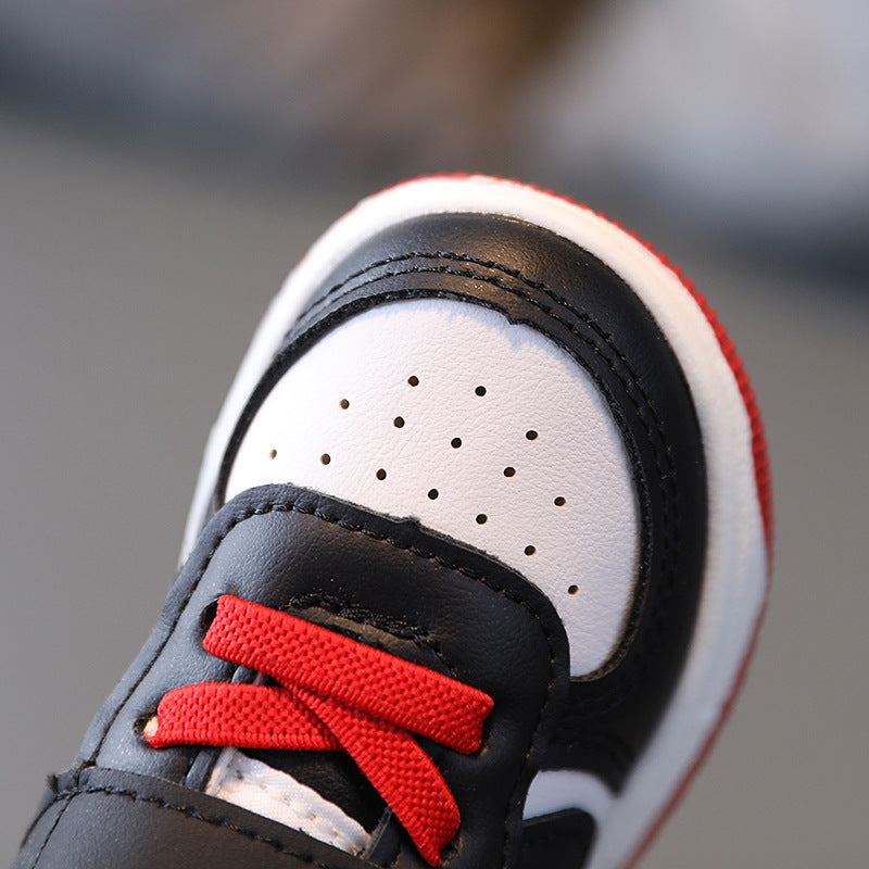 spring/autumn korean style kids' sneakers, athletic shoes, baby walking shoes for boys and girls, trendy soft-soled shoes