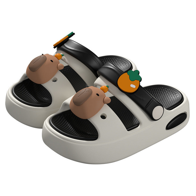 3d capybara kids' slippers - new 2025 summer collection for girls, indoor home cartoon non-slip sandals for boys