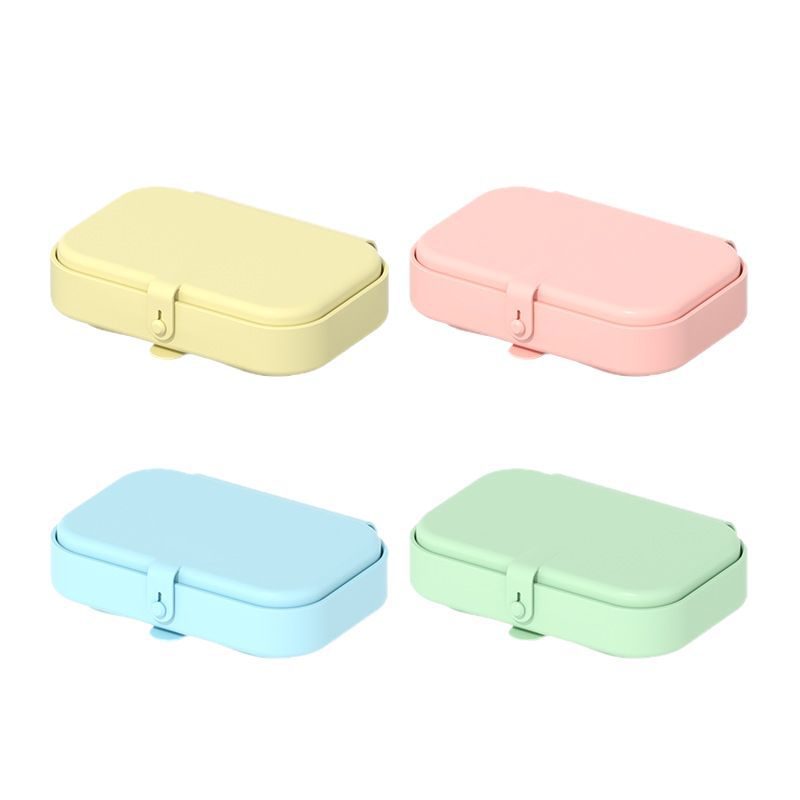 Large-capacity silicone grid lunch box Student lunch bento box with suction cup Portable dinner plate lunch box Sealed fresh-keeping box