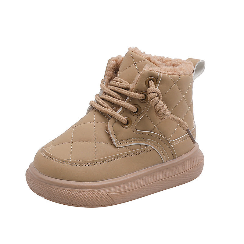 Clearance sale: men's, women's, and kids' casual cotton shoes - autumn/winter collection. includes british-style martin boots for children, lambswool-lined ankle boots for toddlers and young children, and trendy styles