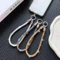 New classy sense of luxury square crystal mobile phone lanyard satchel style anti-lost anti-fall fashion bracelet wrist short rope