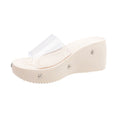 8cm thick sole wedge sandals women's outwearsummernew arrival high heels women's beach platform bottomeva breathable sandals