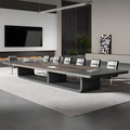 Saint-li conference table set - modern minimalist rectangular reception & negotiation table with chairs - light luxury, large capacity