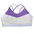 Fresh and girly, high-stretch, color-blocked yoga outfit for kids. quick-drying set includes a running, training, and fitness compression sports top