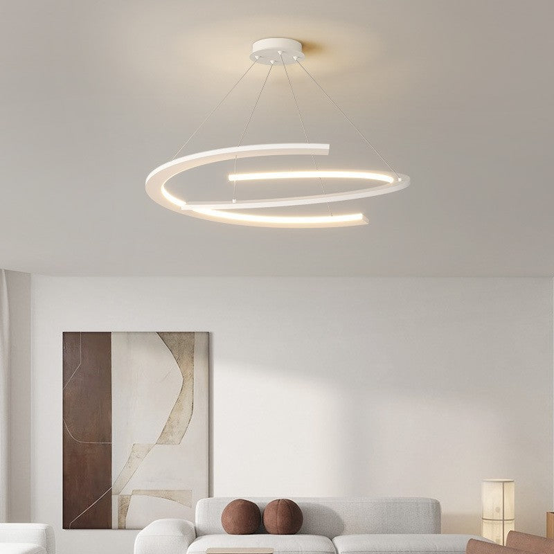 Double Semicircle Italian Living Room Chandelier Simple Wind Modern Main Light 2024 Nordic Minimalist Designer Bedroom Lighting