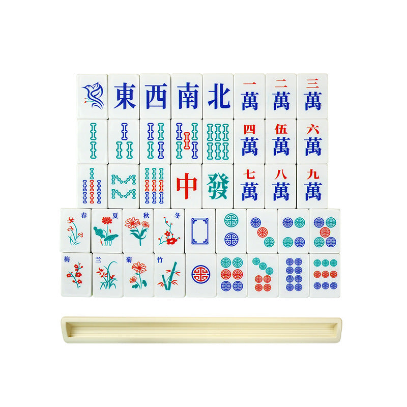 Mini mahjong tiles - portable travel set for outdoor camping, travel, parties, team building, and entertainment - small mahjong game