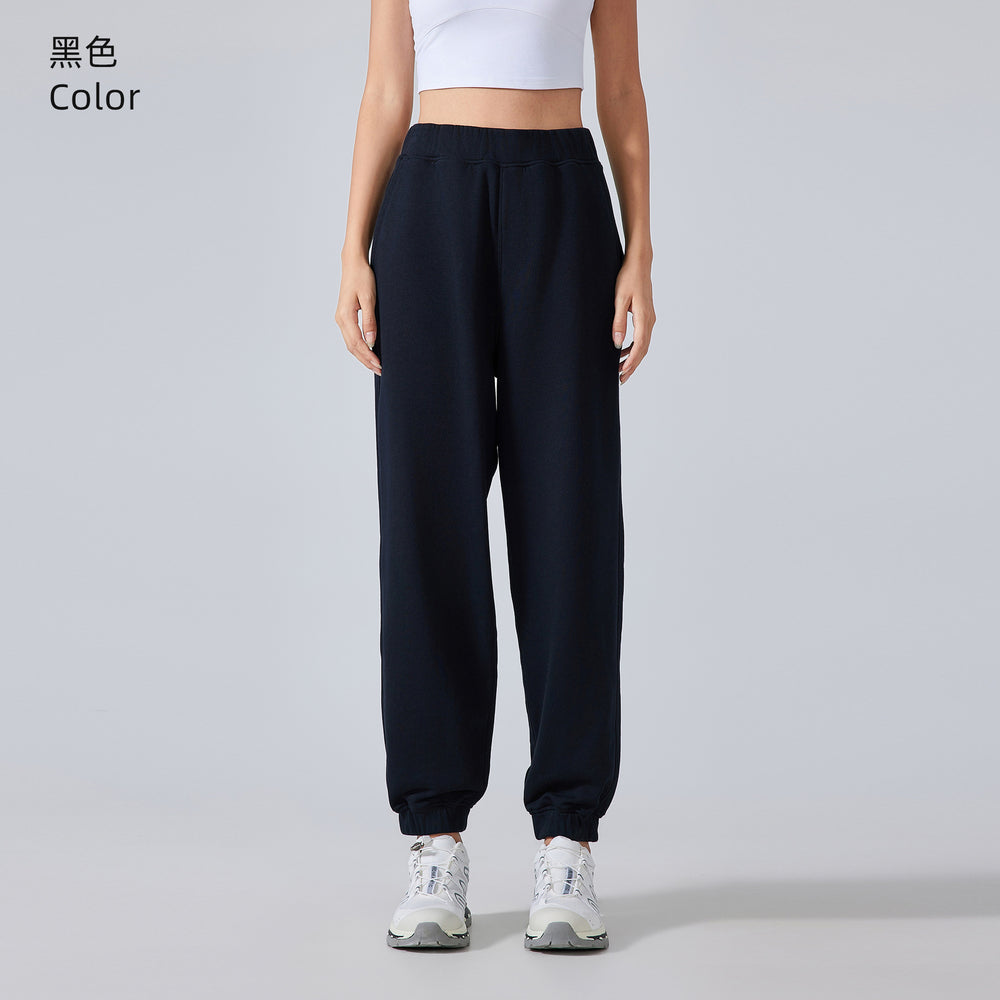 Fall and winter style elastic waist jogger pants women's high waistslimming lookcasual sweatpants fitness yoga pants daw136