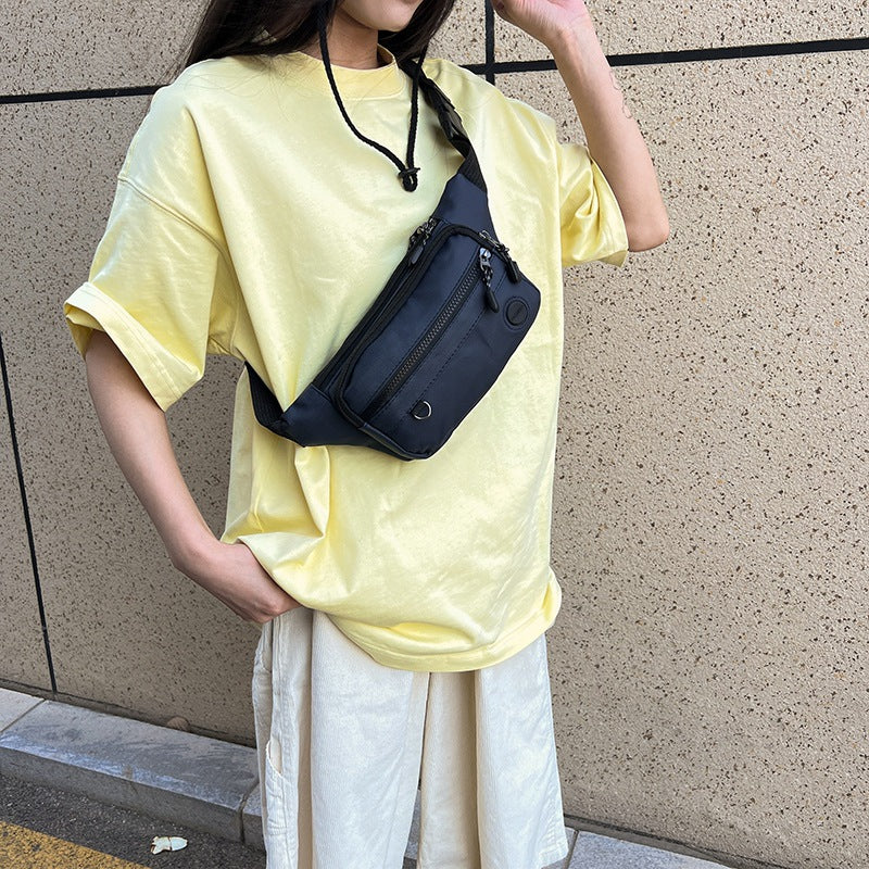 Breast bag men's ins trendy small satchel versatile Japanese trendy brand men's messenger bag casual fanny pack sports shoulder bag