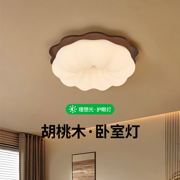 [Wow] Bedroom ceiling light, living room light, pumpkin cloud light, walnut antique room light 2025 new