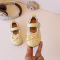 Ready-to-ship korean style girls' versatile bow princess shoes, kids' thin-soled mary janes, versatile student shoes, soft-soled flats