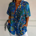 wholesale women's short-sleeved shirts, trendy shirt with hot-selling cross-border print designs, dropshipping available