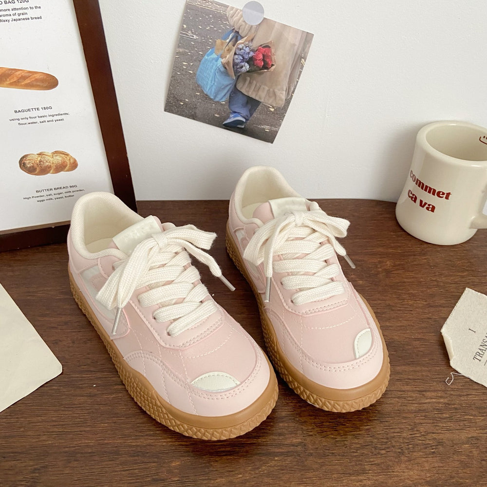 German army trainers (gats) - women's niche design chunky platform sneakers, 2026 new summer breathable white shoes, versatile chic footwear