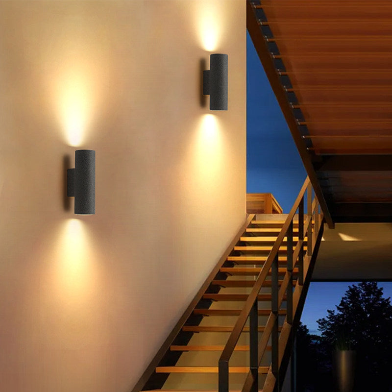 Outdoor wall light waterproof villa courtyard lamp outdoor walkway light double head spotlight minimalist modern cement wall lamp