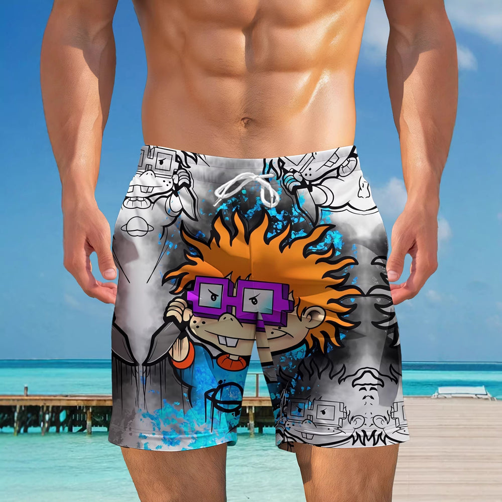trending men's swim trunks, quick-dry swim shorts, casual athletic beach shorts, new european and american styles
