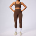 European and american new women's shaping workout set - high waist tummy control pocket yoga outfit - stretchy & breathable fitness set