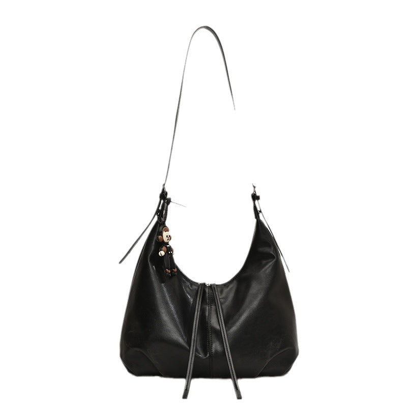 Foreign trade casual retro large-capacity bag women's 2025 new autumn and winter commuter shoulder messenger bag fashionable dumpling bag
