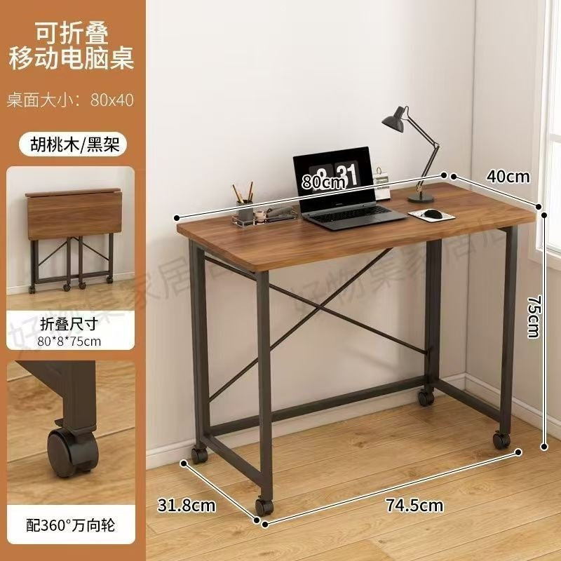 Foldable table, portable desk, home computer desk, bedroom nook desk, bedside table, simple study table, workstation