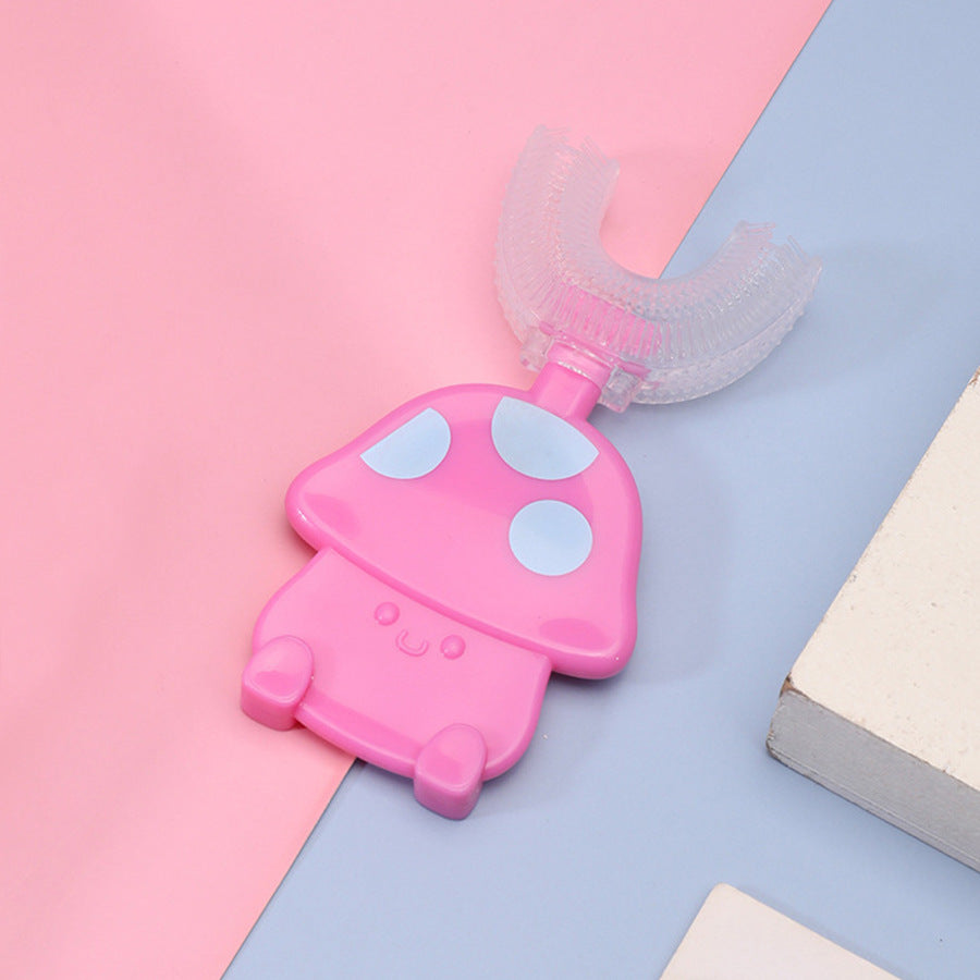 Children's u-shaped toothbrush Silicone toothbrush Baby mouth-containing manual oral cleaning toothbrush Children's toothbrush wholesale