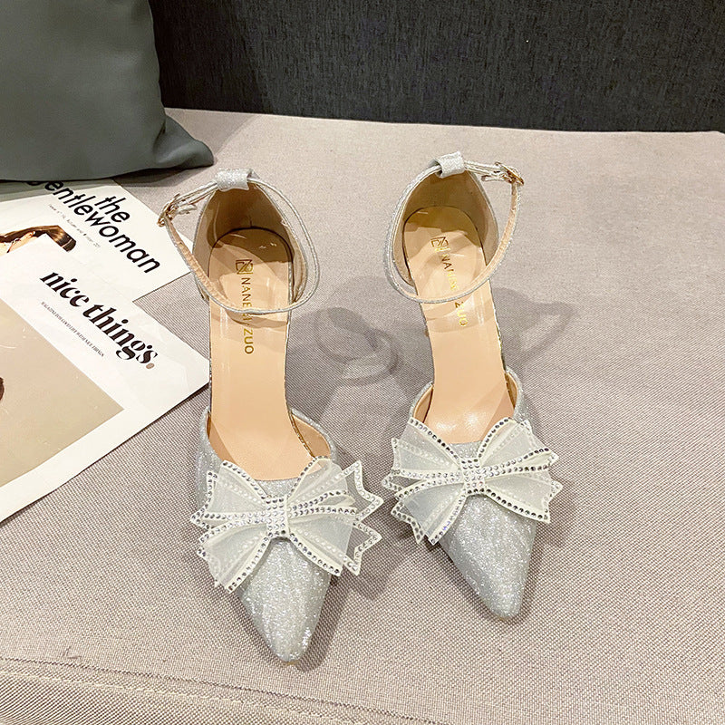 French chic bow heels - women's 2025 new arrival, plus size available, simple & stylish party shoes for export
