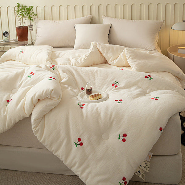 Class A double-layer yarn soybean fiber quilt winter quilt single spring and autumn quilt super soft children's four-season universal quilt core