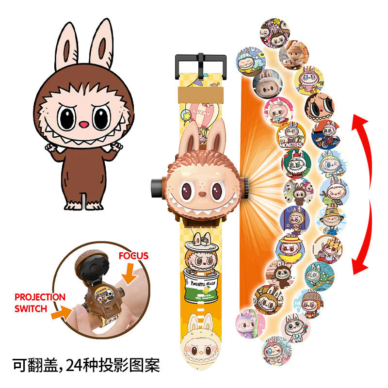Labubu princess elsa kuromi projection watch electronic watch frozen boys and girls kids toys