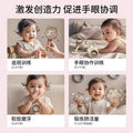 Newborn & infant early education 4-in-1 rattle instrument toy set - develops baby's auditory and visual development with hand drum