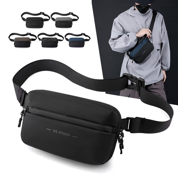 New men's trend breast bag, messenger bag, outdoor travel fanny pack, fashionable and simple shoulder bag, small  special supply