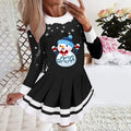 2025 european and american cross-border women's autumn/winter new collection: round neck long sleeve pleated casual party dress