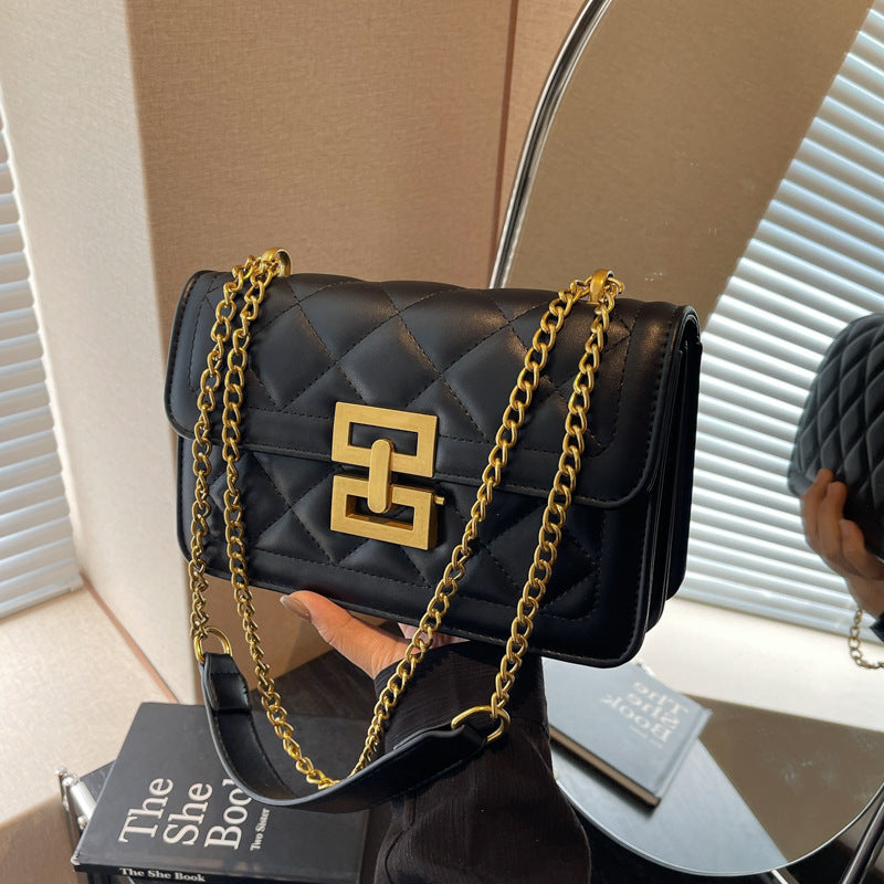 Rhombus chain bag winter women's 2025 new high-end versatile messenger bag fashion explosion shoulder small square bag