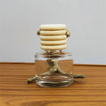 8ml car perfume bottle cylindrical five-wire cap thickened glass essential oil dispensing bottle lanyard aromatherapy self-installed empty bottle