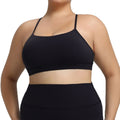 European and american plus size lycra sports bra - sexy open back, brushed fabric, shockproof running bra, yoga tank top for women