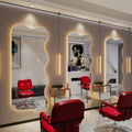 Hairdressing shop perm and dyeing mirror table hair salon special hair salon popular single-sided wall-mounted hair cutting mirror trendy shop special-shaped mirror