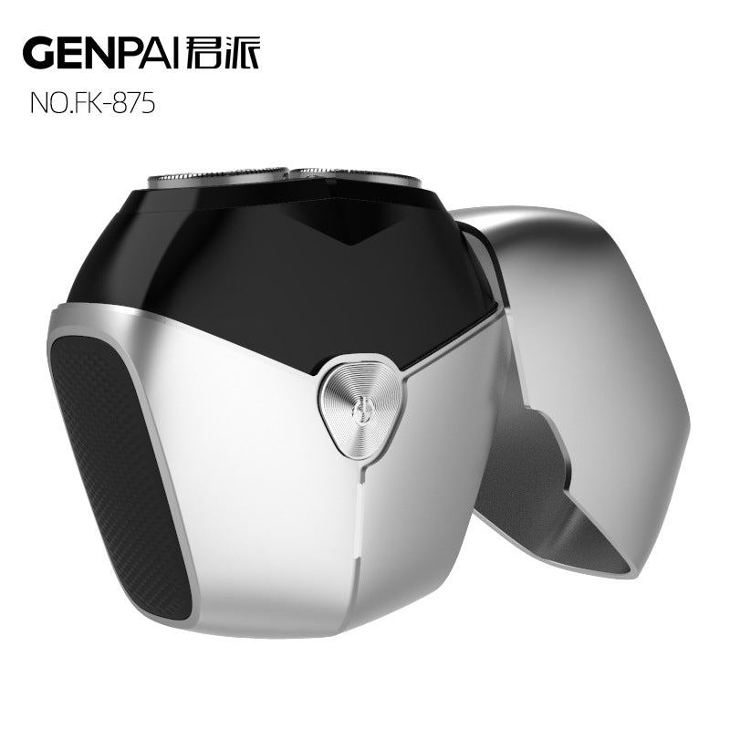 Magnetic blade 8w portable electric shaver, rotary razor, fully washable, rechargeable, ultra-quiet for men