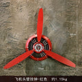 Retro industrial style wall clock - propeller airplane head design - creative home decor wall hanging iron art e18