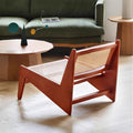 Scandinavianretro solid wood casual chair for home chandigarh single sofa wabi-sabi style rattan medieval balcony lounge chair
