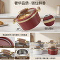 Food warmer insulated lunch box 3pcs 0.8l-2l-3.5l striped gold-rimmed food warmer