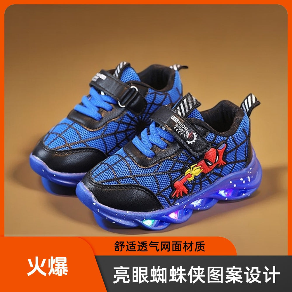 spring/autumn new children's light-up sneakers: boys' luminous casual shoes, girls' cartoon light-up shoes for mid-to-large children