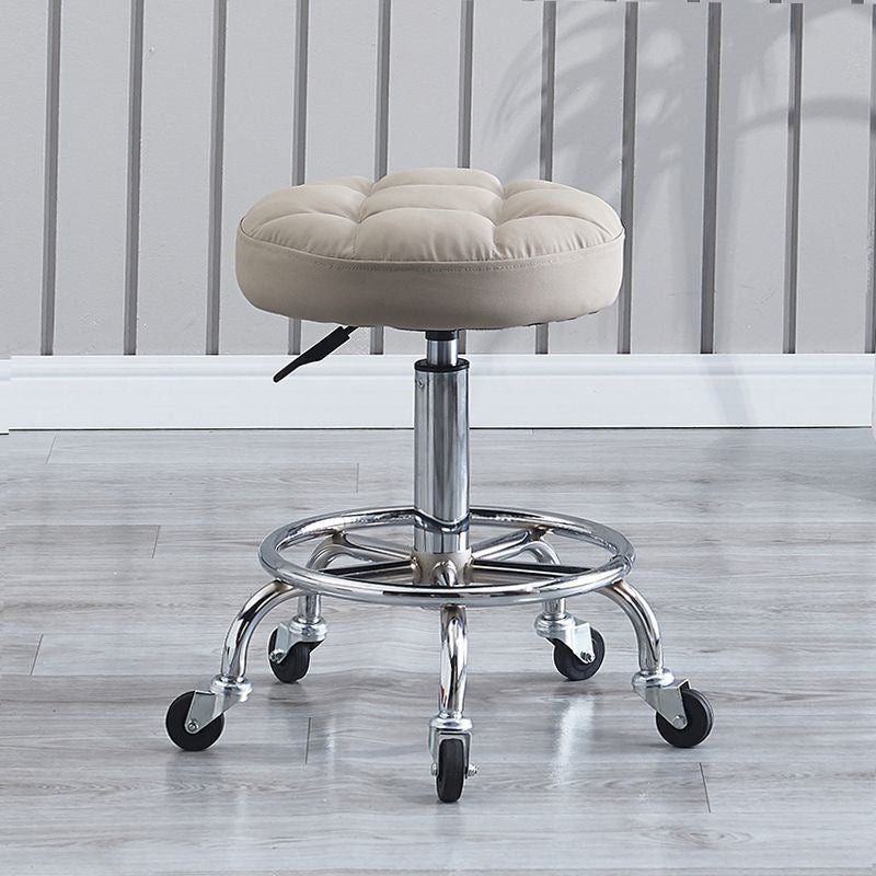 Barber chair makeup manicure live broadcast special adjustable round stool for home bedroom dressing stool movable backrest large work stool