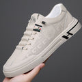 Summer men's shoes 2025 new white sneakers men's trendy versatile embossed breathable youth sports casual skate shoes