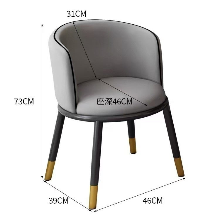 Luxury negotiation table and chair set - modern minimalist rock slab small round table hotel reception desk and chair set (one table, two chairs)