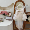 Girls' dress  summer new bowknot chic baby girl birthday dress princess dress