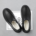Winternew arrival genuine leather men's shoes wool fleece-linedheattechcasualeasiest for matchboots slip-on casual shoes non-slip cotton boots