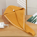 New arrival pineapple grids dry hair cap, thickened and absorbent, good women's headscarf towel, coral velvet shower cap