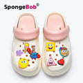 Spongebob squarepants women's clogs - summer outdoor wear, thick sole, height increasing, "stomping on shit" comfort, diy sandals, eva anti-slip