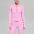 new arrival quick-drying yoga clothes long sleeves sports yoga pants silmtops zipper breathable outwearsuit