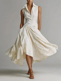 new french chic elegant goddess style slimming fitted sleeveless maxi dress for women